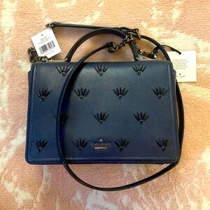 NWT kate spade medium maisie patterson drive embellished blazer blue purse